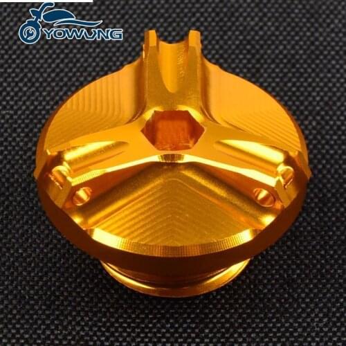 Motorcycle Engine Oil Filler Cap Drain Sump Plug Bolt Cover Screw For Yamaha FZ6R 2009 2010 2011 2012 2013 2014 2015 2016 2017