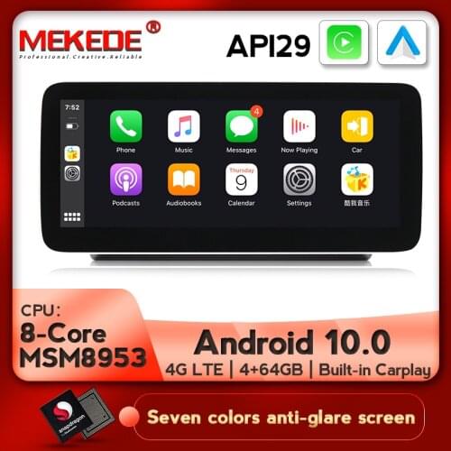 4+64G 4G LTE 1920*720 Android 9.0 Screen for Mercedes benz C Class W205 2014-2018 with GPS Navigation Radio Stereo BT Multimedia