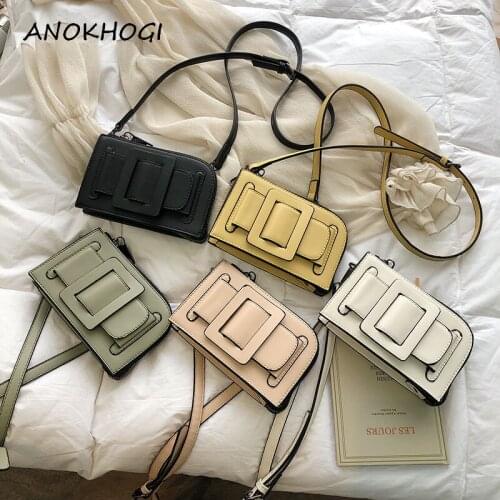 INS Fashion Square Candy Color Shoulder Bags Korean Style All Match Ladies Shopping Mini Crossbody Bag Party Belt Handbags B368