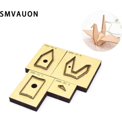 Leather Punch Tool Knife Cutting Die Crane Shape Key Ring Diy Key Case Fun Pendant Leather Cutter Mold Knife Mould Hand SMVAUON