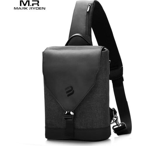 Mark Ryden 2021 New Multifunction Anti-theft Shoulder Bag USB Charging Sling Bag 9.7 inch Ipad Water Resistant Crossbody Bag