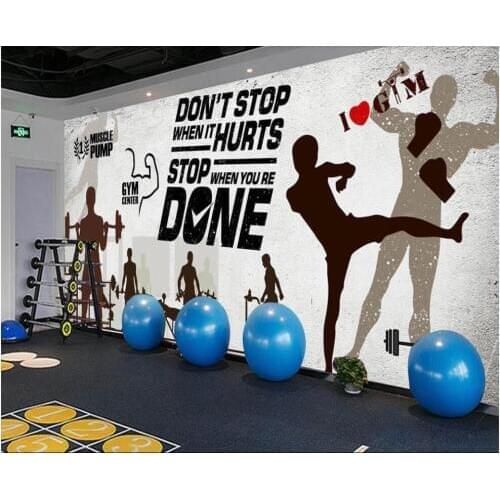 Custom mural 3d photo wallpaper Nostalgic retro sport gym tv background living room Home decor wallpaper for wall 3 d