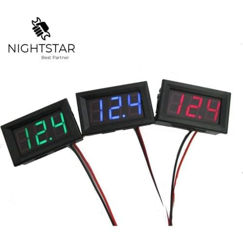 Nauwkeuriger Mini Digital Voltmeter Ammeter Digital Voltage Test Battery DC 4.5-30V 2 Wires for LED Display Gauge