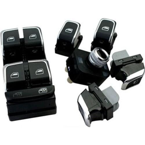 OEM Chrome Window Glass Lifter Side Window Regulator Switch Rearview Mirror Switch for AUDI A4