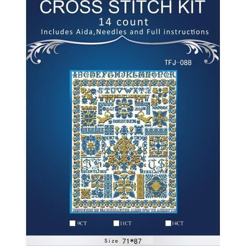 ONEROOM Embroidery Counted Cross Stitch Kits Needlework - Crafts 14 ct DMC Color DIY Arts Handmade Decor - words 2