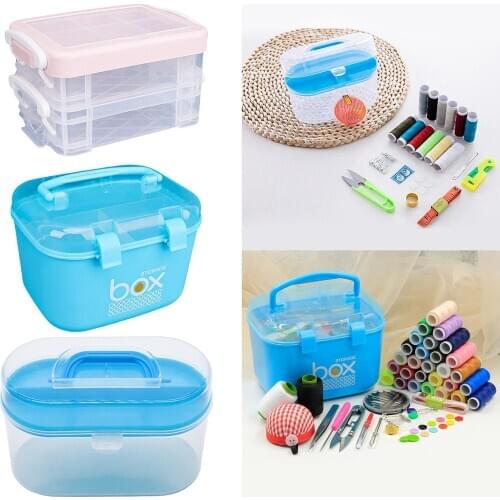 Plastic Bobbin Storage Box Sewing Thread Container Art Craft Organizer A