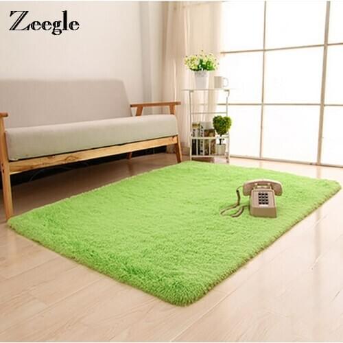 Zeegle Plush Shaggy Living Room Carpets Bedroom Rugs And Carpets For Home Decor Non-slip Door Floor Mat Kids Room Soft Mat