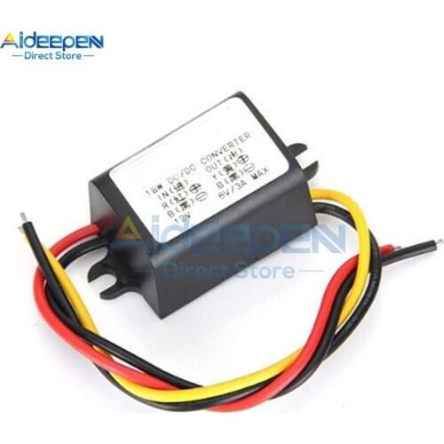 DC/DC Step Down Converter 12V to 6V Max 3A High Efficiency Power Supply Waterproof Adapter For Car