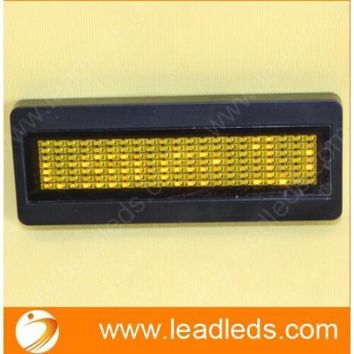 Scrolling Falshing message led car badge lights with yellow color