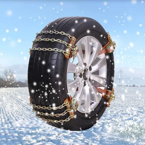 Anti-skid chain, wear-resistant steel, three-chain balance designfor Ice/Snow/Mud Road Safe for Driving