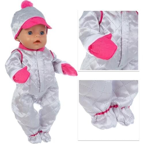 New Hat+Suit Clothes Fit 17 inch 43cm Doll Clothes Born Baby Doll Clothes dress For Baby Birthday Festival Gift
