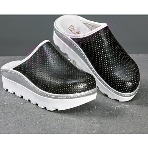 2021 New Orthopedic Doctor Nurse Dentist Heel Spur Reinforced Wedge Slippers Hospital Medical Cook Warm Soft Women Cashmere Shoe