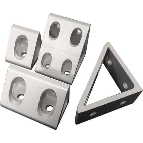 1 piece Triangular type 2/4hole 3030/4040/4545 90 Degree connector Corner Angle Bracket Connection Joint for Aluminum Profile