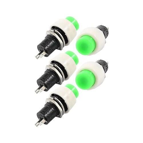 SPST Green Momentary Push Button Switch AC 250V 2A 2 Pins