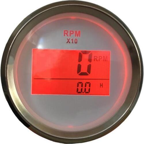 1pc 52mm Digital Tachometers Revolution Meters 0-9900 Tuning Gauges Device for Auto Ship Agricultural Machinery Engines