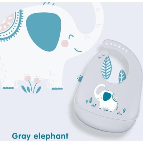 Waterproof Baby Bibs Soft Silicone Baby Bib Burp Cloths 6-levels Adjustable Children Feeding Tools Kids Feeding Apron