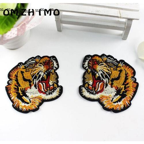 Embroidered clothes with an iron patch for clothing iron Cartoon cock Tiger Patch toppe applications DIY Accessory voor kleding