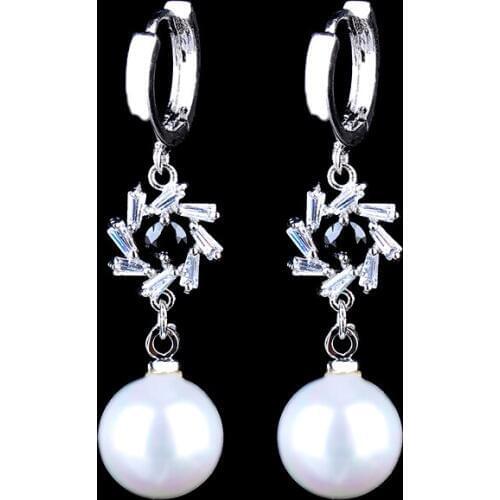 HOT Selling Summer Style 5 Colors Stud Earrings Shiny Double Side Simulated Pearl Earrings For Women GLE3224