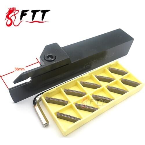 10PCS MGMN300 H YC1125 1PC MGEHR2525-3 L35 High quality Carbide Inserts Parting Plate Grooving Tool Holder CNC Lathe Tool Set