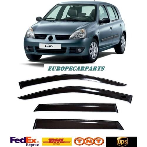 For Renault Clio Hb 1998-2005 Side Window Visors Sun Rain Guard Vent Deflectors 4 pieces