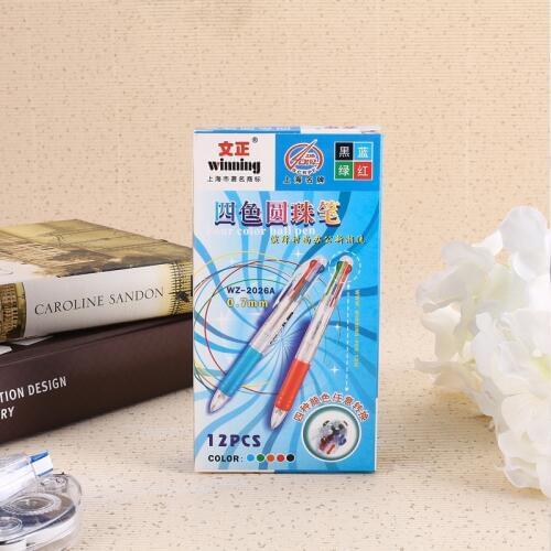 48pcs New product quality four-color ballpoint pen multi-function 4 in 1 color stationery creative school supplies