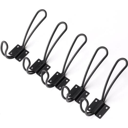 5 Pcs Decoration Coat Hook Hanging Removable Retro Metal Multifunction Bedroom Wire Loop Organizer Hanger Firmly Easy Install