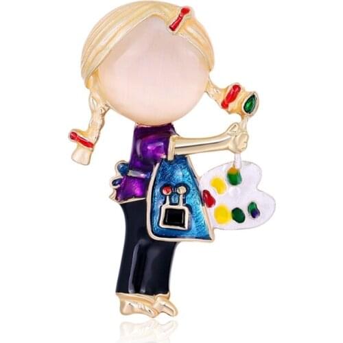 667E Metal Doctor Boys Girls Enamel Brooch Pin Badge Jewelry for Bags Clothes Decor