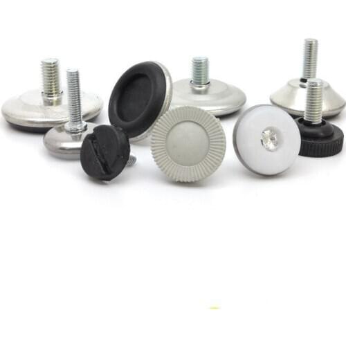 8pcs/lot Industrial machine Support legs Adjustable Furniture Table Chair feet Pads Screw wearproof Non-slip Nylon Base Hardware