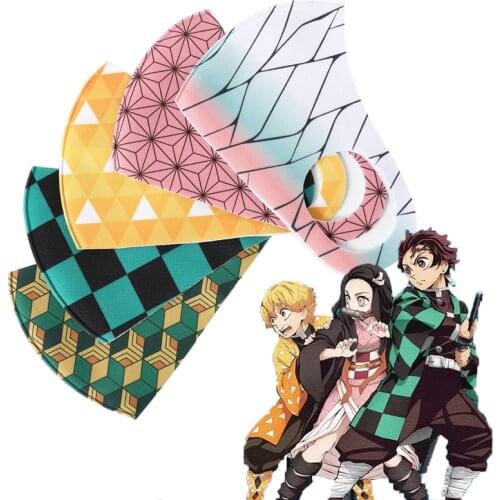 Anime Demon Slayer Masks Kimetsu No Yaiba Kamado Tanjirou Nezuko Mask Face Mask Fashion Adult Printed Mask Cosplay
