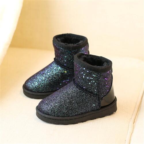 Alisenna Baby Winter Boots Boys Girls Snow Boots Non-slip Thicken Keep Warm Kids Boots Cotton Flat Children Boots