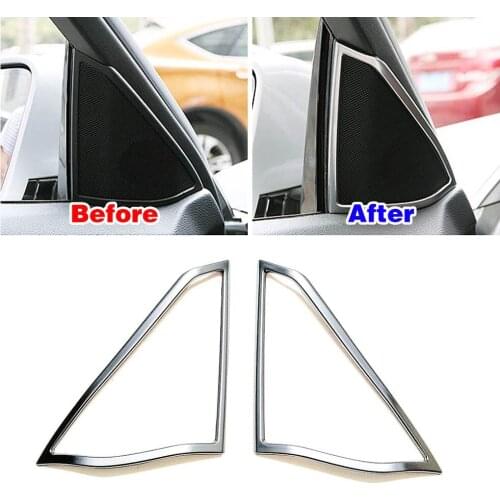 For Mercedes Benz E Class W212 2009-2014 Interior Door Audio Speaker Decoration Frame Trim Cover Ring Matte Silver Color Change