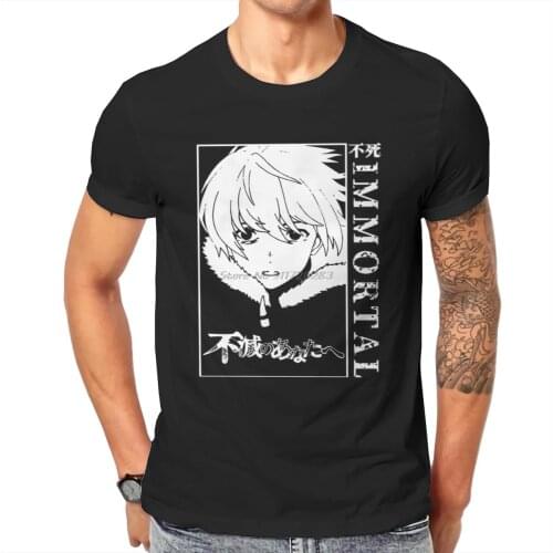 Fushi BW To Your Eternity Manga Anime Tshirt Alternative Punk T Shirt Tops Homme Pure Cotton Oversized Tees Tops