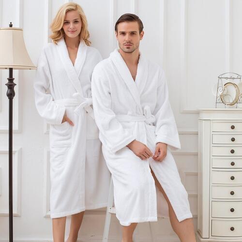 Winter Bath Robe Women cotton Dressing Gown Warm Bathrobe towel Fleece Women thick soft Ladies Robes Peignoir Femme Bain Robe