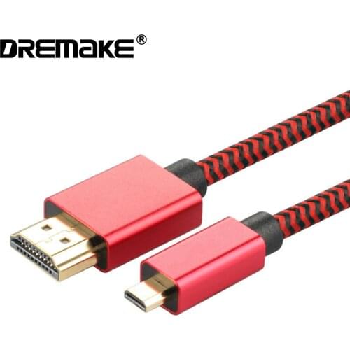 4K 60Hz Micro HDMI-compatible to HDMI-compatible Adapter Cable M-M 3D, Ethernet, ARC Compatible for Projector HDTV PC TV Box