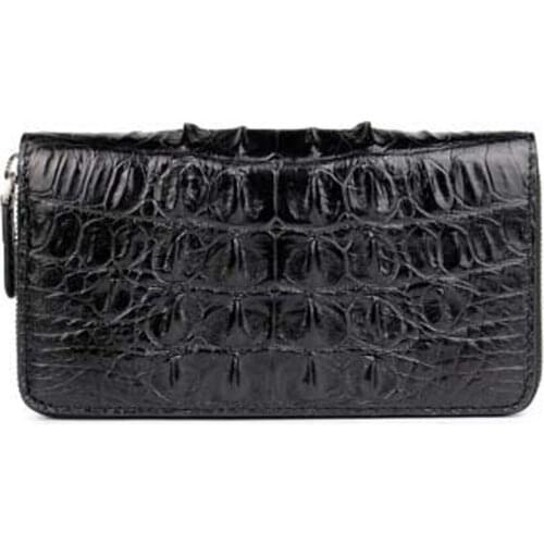 Yuanhui crocodile men clutch bag Thailand Siam Back skin crocodile leather Single zipper male long handbags men wallet