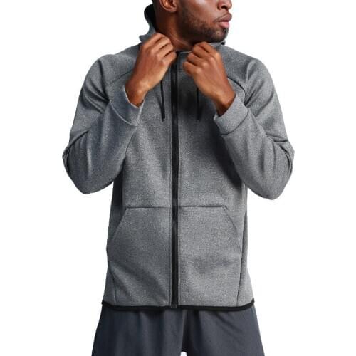 New fitness suit sports coat mens basketball training suit outdoor running speed dry sports coat fitness coat