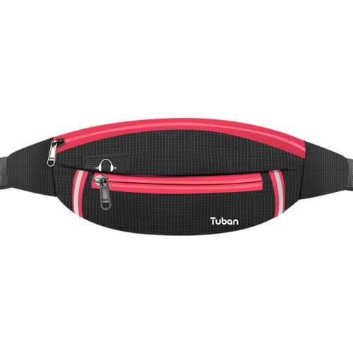 New Outdoor Running Waist Bag Mobile Phone Money Anti-theft Pack Waterproof Breathable Wicking With Headphone Hole Running Bag