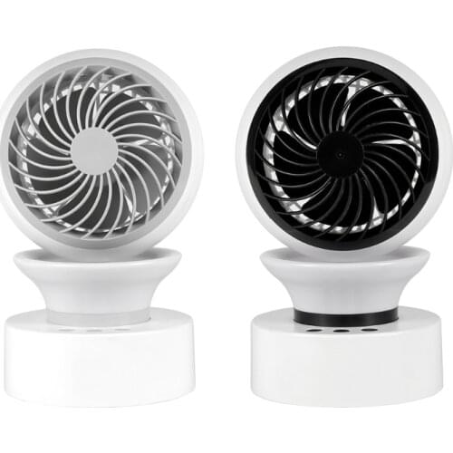 Personal Portable Table Fan w/ Night Light Desktop Cooling Fan Air Conditioner Fan USB Rechargeable Fan for Home Office