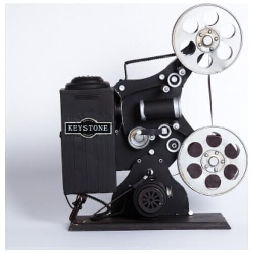 American style old-fashioned movie projector model display props creative old souvenirs Wrought iron home Crafts Arts