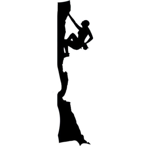 Rock Climbing Car Sticker Sport theme Decor Black/silver Waterproof AL535