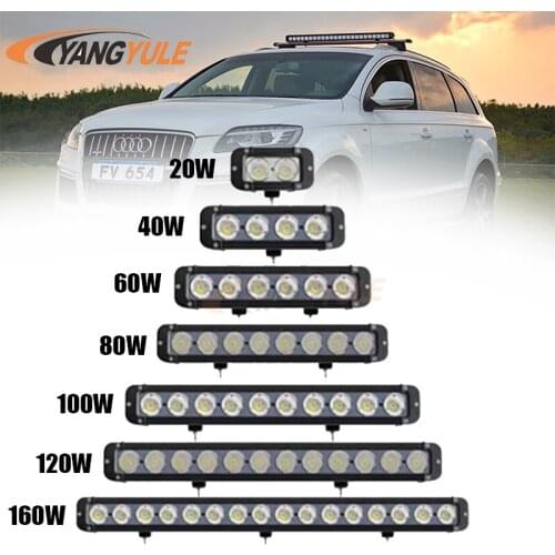 5'' 20W 8'' 40W 11'' 60W Led Work Light Bar Spot Flood Combo Beams Boat Moto Uaz ATV 4x4 Truck Offroad Barra De Led Fog Lamps