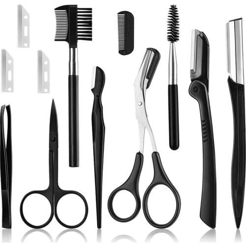 Eyebrow Trimmer, Eyebrow Razor Kit, Eyebrow Scissors, Eyebrow Comb Razor, Suitable For Facial Tweezers, Eyelashes And Eyelash Br