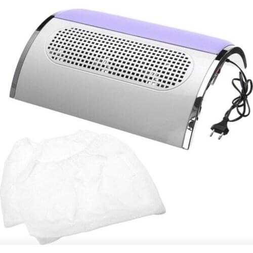 Nail Dust Suction Collector with 3 Fan Vacuum Cleaner Manicure Tools Collecting with Bags Powerful Nail Salon Equipment