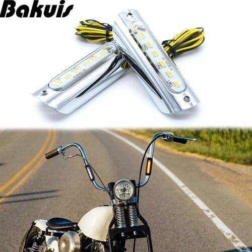 Universal Motorcycle Highway Bar Switchback Driving Light White Amber LED Black Chrome For Crash Bars For Motor Victory Touring