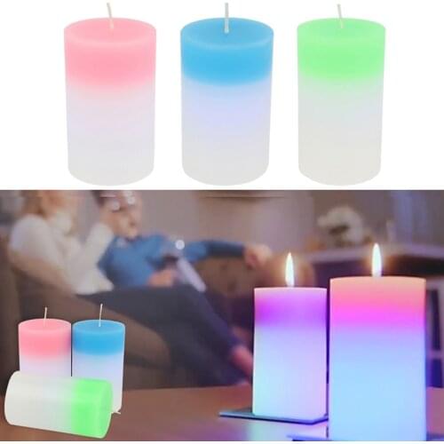 Mood Magic Colour Changing Wax Candles Romantic Real Flame with Colour Changing