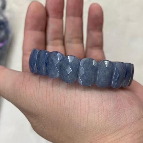Blue aventurine stone bracelet natural gem stone jewelry bangle for woman wholesale