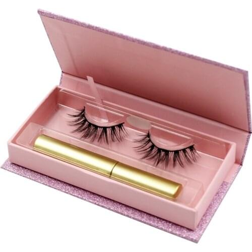 Magnetic Eyelashes 1Pair 3D Mink Fake Eyelash Magnet Eyeliner Natural Repeated False Lash Waterproof Liquid Long Lasting lashes