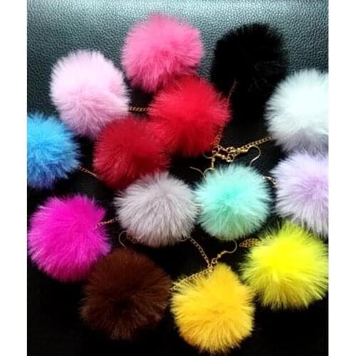 100 Pair Silver Golden Hook Drop Earrings Fake Fur Ball Dangle Earrings Jewelry For Women Costume Christmas Party Festivel Gifts