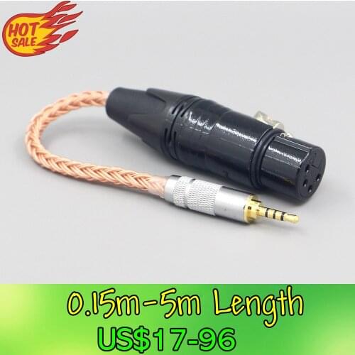 LN007727 16 Core 99% 7N OCC Earphone Cable For 3.5mm 2.5mm 4.4mm 6.5mm Type C To XLR 4 pole Female Converter