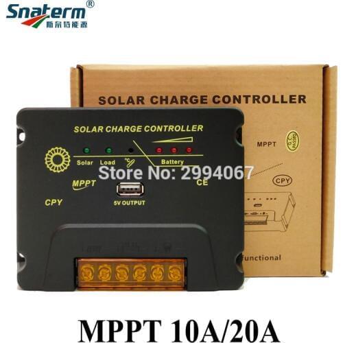 20A 10A MPPT Solar Charge Controller DC 12V/24V auto Work Solar cells panels battery charger controller Regulator with USB 5V